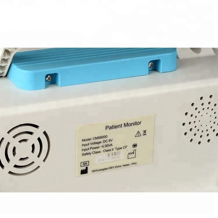 CMS6000 Patient Monitor 8 inch TFT Color LCD, ECG, RESP, SpO2, PR, NIBP and Dual-Channel TEMP