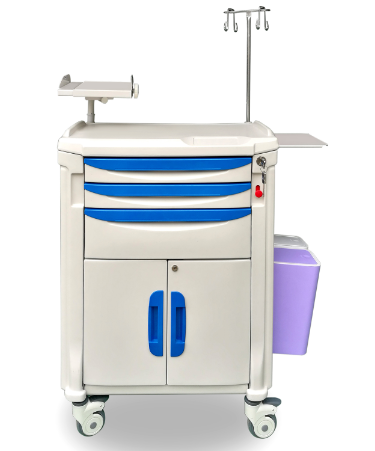 Emergency hospital trolley/ Drawers/ Digital locks