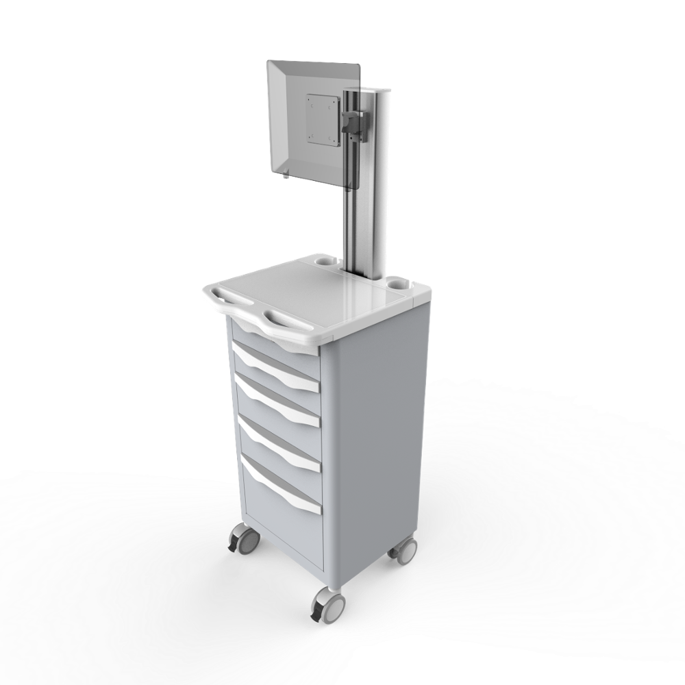 Hospital Trolley Specific Use and Commercial Furniture General Use ABS Medical Movable Crash Cart