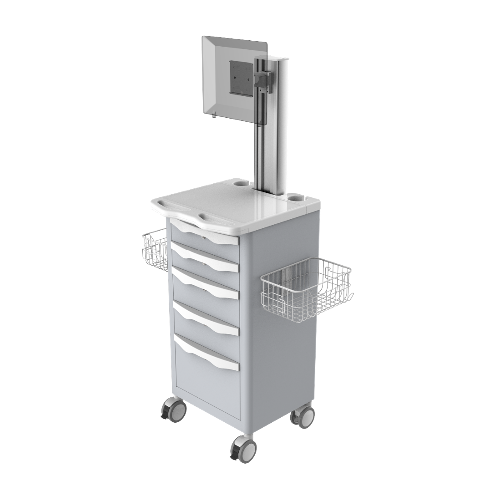 Hospital Trolley Specific Use and Commercial Furniture General Use ABS Medical Movable Crash Cart