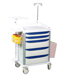 Emergency hospital trolley/ Drawers/ Digital locks