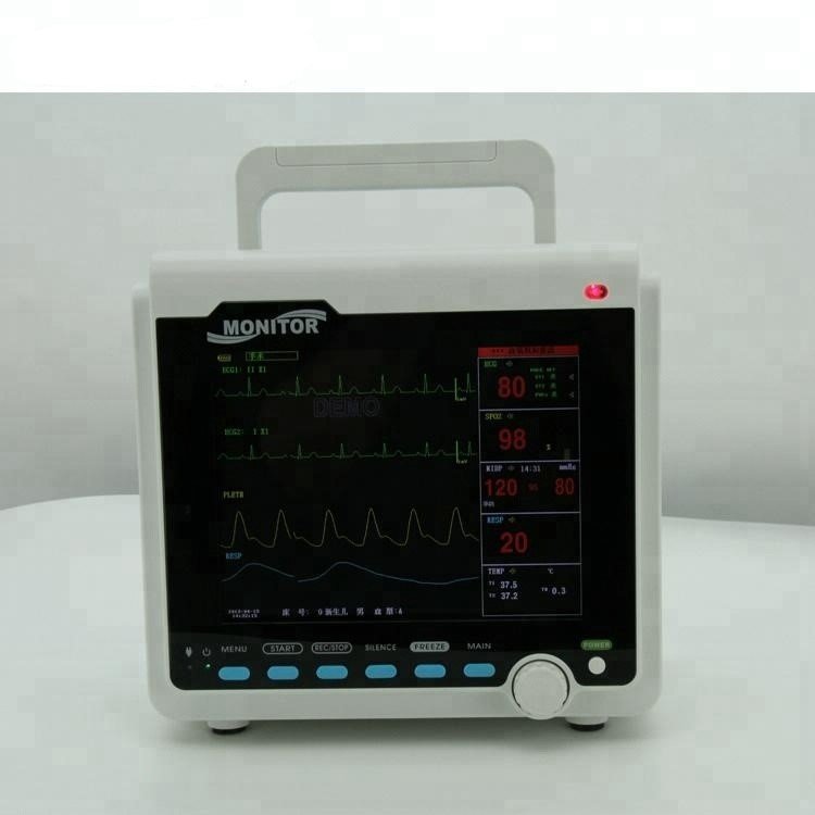 CMS6000 Patient Monitor 8 inch TFT Color LCD, ECG, RESP, SpO2, PR, NIBP and Dual-Channel TEMP
