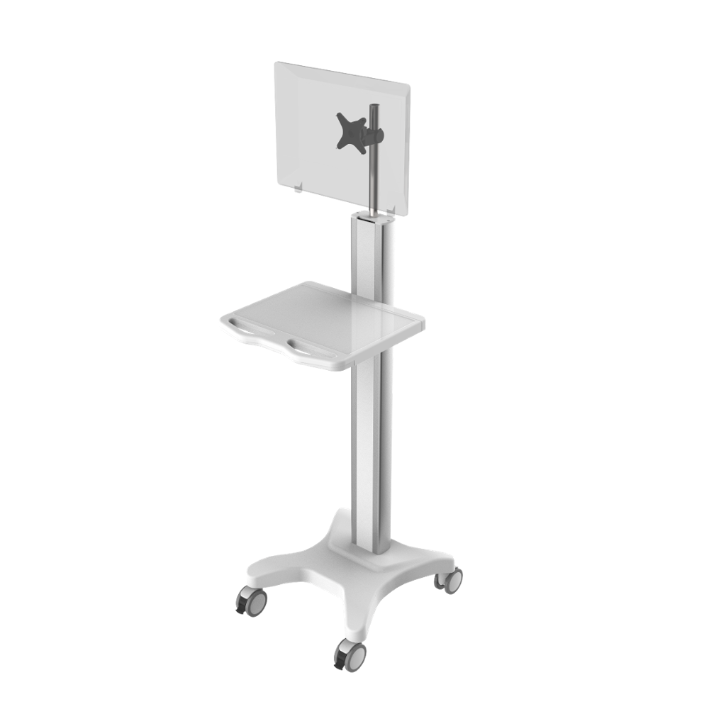 Fixed Height Computer Cart or Machinery Lifting Computer Cart/Monitor Cart with Single Screen Holder