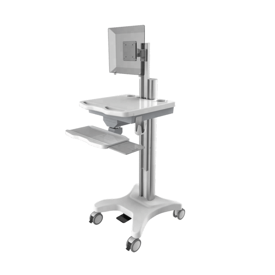 Computer system trolley/ Height adjustable
