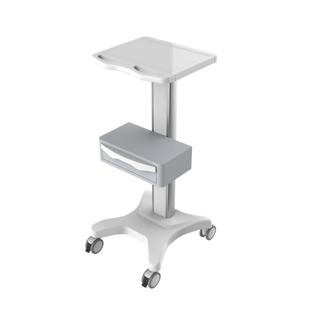 Fixed Height ECG Trolley,Hospital ECG Laptop Cart/ ABS/PC Medical Cart